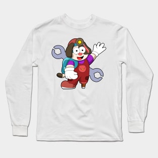 Dog as Mechatronics engineer with Wrench Long Sleeve T-Shirt